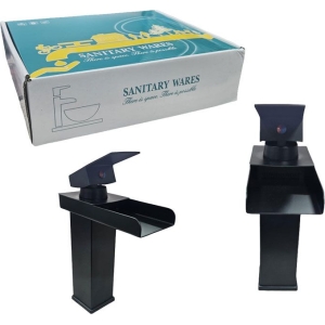Sanitary Wares Μαύρη Μπαταρία Νιπτήρα με Ρουξούνι Καταρράκτη - Black Basin Faucet with Waterfall Spout