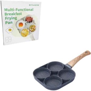 Synamore Τηγάνι Με 4 Θέσεις 17x17cm - Multi-Functional Breakfast Frying Pan