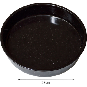 Alternative view of Στρογγυλό Ταψί Εμαγιέ Μαύρο 28cm - Round Black Enamel Baking Pan 28cm