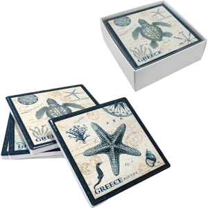 Σετ σουβέρ Greece 4τμχ - Coaster set 4pcs