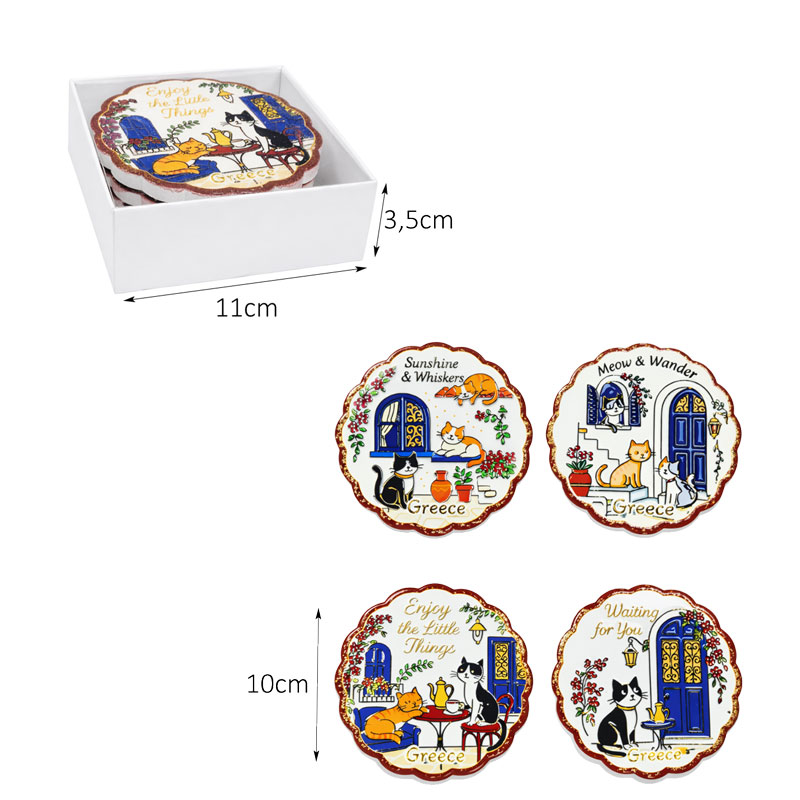 Σετ σουβέρ Greece 4τμχ - Coaster set 4pcs - Image 2