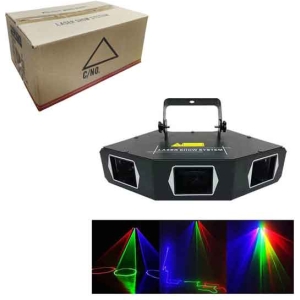 Φωτιστικό Laser Show RGB με 4 Εξόδους Πολυχρωμικό Εφέ για Σκηνή & Πάρτι - RGB Laser Show Light
