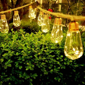 Alternative view of Ηλιακά Φωτάκια String LED με Λάμπες -Διακοσμητικός Φωτισμός Εξωτερικού Χώρου 8M 16Led - Solar Light String