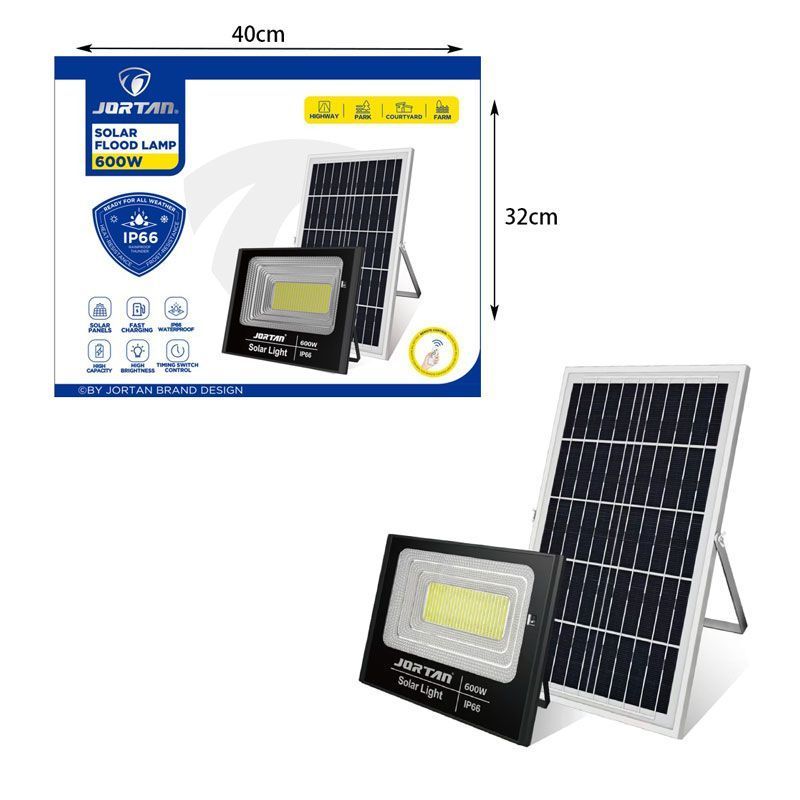 Jortan Ηλιακός Προβολέας Με Τηλεχειριστήριο LED 600W IP66- Solar Flood Lamp - Image 2