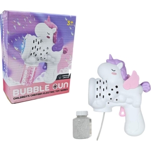 Πιστολάκι Σαπουνόφουσκας Μονόκερος με Εντυπωσιακό Φωτισμό - Unicorn Bubble Gun