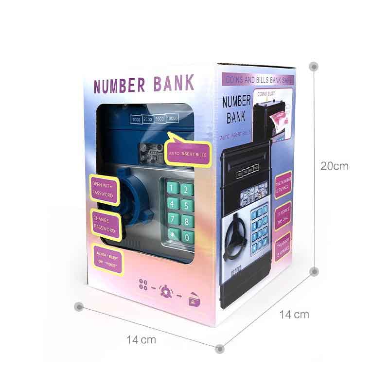 Ηλεκτρονικός Κουμπαράς - Χρηματοκιβώτιο Με Κωδικό Ασφαλείας - Number Bank - Image 5