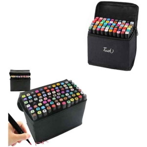 Σετ Μαρκαδόροι Ζωγραφικής με 2 Μύτες Διπλής Όψης 120τμχ  - Colorful Mark Pen