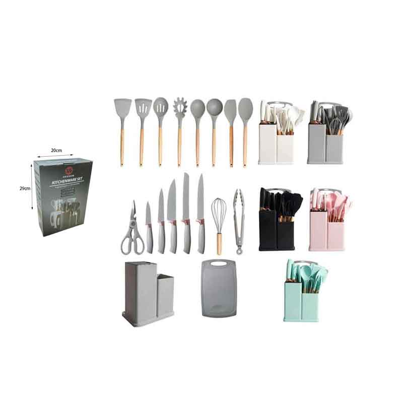 Πλήρες Σετ Κουζινικών 19 τεμαχίων με Θήκη - Complete 19-Piece Kitchen Set with Case - Image 4