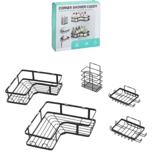 Σετ Γωνιακές Ραφιέρες Μπάνιου 5τμχ – Corner Shower Caddy