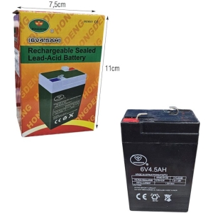 Alternative view of HONGDENG Επαναφορτιζόμενη Μπαταρία Μολύβδου 6V 4.5Ah - Rechargeable Lead-Acid Battery