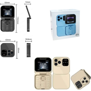 Alternative view of Μίνι Κινητό Tηλέφωνο Πτυσσόμενο i16 Pro - Flip Foldable Mobile Phone