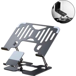 Alternative view of Fineplay Αναδιπλούμενη Μεταλλική Βάση Στήριξης Laptop/Tablet/Κινητού Γραφείου Περιστρεφόμενη FP-L05 - Laptop Metal Folding Stand