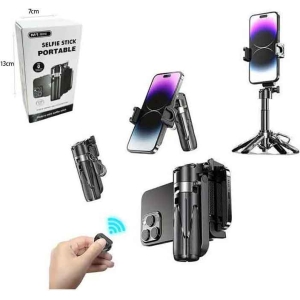 Alternative view of Πτυσσόμενο Mini Selfie Stick με Τρίποδο και Ασύρματο Τηλεχειριστήριο M1 Mini – Foldable Mini Selfie Stick with Tripod and Wireless Remote