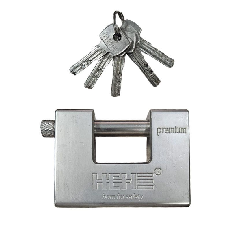 HEHE Λουκέτο με 5 Κλειδιά 94mm - Heavy Duty Rectangular Lock - Image 3