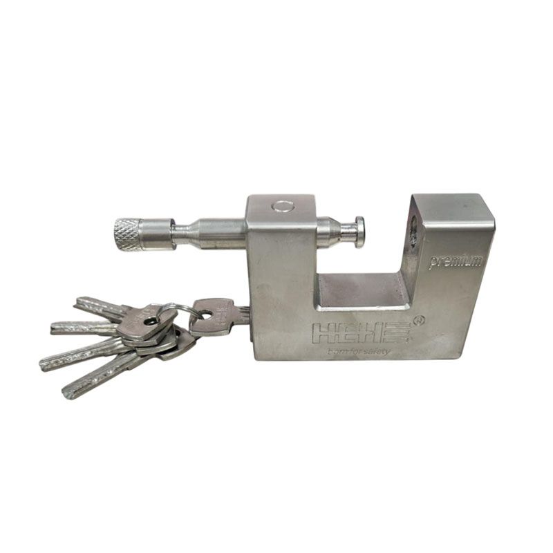 HEHE Λουκέτο με 5 Κλειδιά 94mm - Heavy Duty Rectangular Lock - Image 2