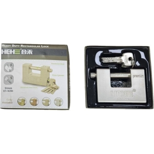 HEHE Λουκέτο με 5 Κλειδιά 94mm - Heavy Duty Rectangular Lock
