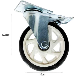 Alternative view of Ρόδα Επίπλου με Πέλμα και Φρένο 12.5cm - Furniture Caster Wheel with Plate and Brake