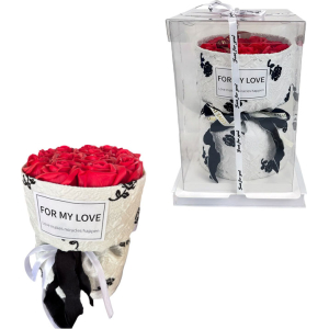 Ανθοδέσμη από Τεχνητά Τριαντάφυλλα Κόκκινα 29cm - Bouquet Made of Artificial Roses Red 29cm