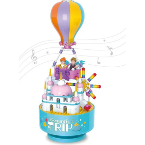 Alternative view of Dr.Star Σετ με Συναρμολογούμενα Τουβλάκια Αερόστατο Μουσικό Περιστρεφόμενο - Romantic Trip Rotating Musical Mini Blocks Set