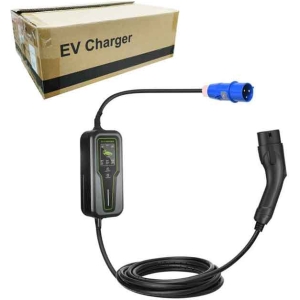 Φορητός Φορτιστής Ηλεκτρικού Αυτοκινήτου Type2 32A Με Καλώδιο 5m A02 - Portable EV Charger Type2 32A With 5m Cable A02