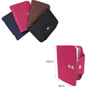 Alternative view of Θήκη Καρτών από Δερματίνη με Κούμπωμα – Faux Leather Card Holder with Snap Button