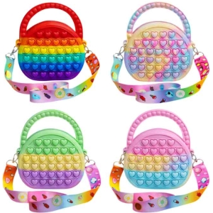 Παιδική Τσάντα Pop It με Καρδιές και Λουρί Ώμου – Kids Pop It Heart Crossbody Bag