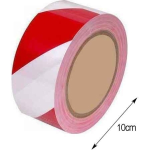 Alternative view of Ταινία Σήμανσης / Ταινία προειδοποίησης Κόκκινη/Λευκή - Marking Tape