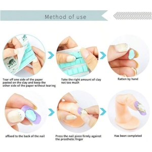 Alternative view of Επαναχρησιμοποιούμενος πολυλειτουργικός πηλός για τεχνητά νύχια - Multifunction clay removable adhesive