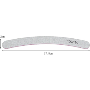 Alternative view of Globalnail Λίμα νυχιών Banana Διπλής Όψης 100/180 50τμχ - Nail File 50pcs