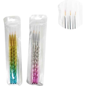 Σετ Πινέλα Νυχιών 3 Τεμαχίων για Nail Art – Nail Art Brush Set 3pcs