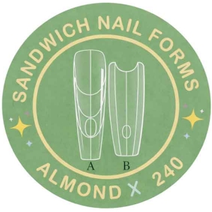 Alternative view of Τεχνητά νύχια - Φόρμες Νυχιών Sandwich Almond 240 Τεμαχίων σε Κουτί - Sandwich Nail Forms Almond 240pcs Box