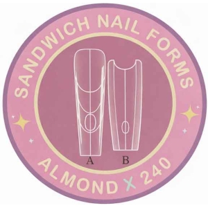 Alternative view of Τεχνητά νύχια - Φόρμες Νυχιών Sandwich Coffin 240 Τεμαχίων σε Κουτί - Sandwich Nail Forms Coffin 240pcs Box