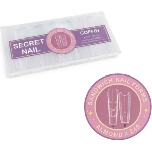 Τεχνητά νύχια - Φόρμες Νυχιών Sandwich Coffin 240 Τεμαχίων σε Κουτί - Sandwich Nail Forms Coffin 240pcs Box