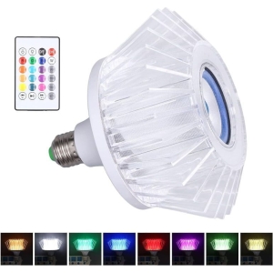 Alternative view of Πολύχρωμη Λάμπα Ηχείο με Τηλεχειριστήριο 24W - Crystal Light RGB Musical