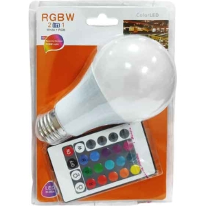 Λάμπα LED RGBW με Τηλεχειριστήριο 2 σε 1 Λευκό & Πολύχρωμο Φως