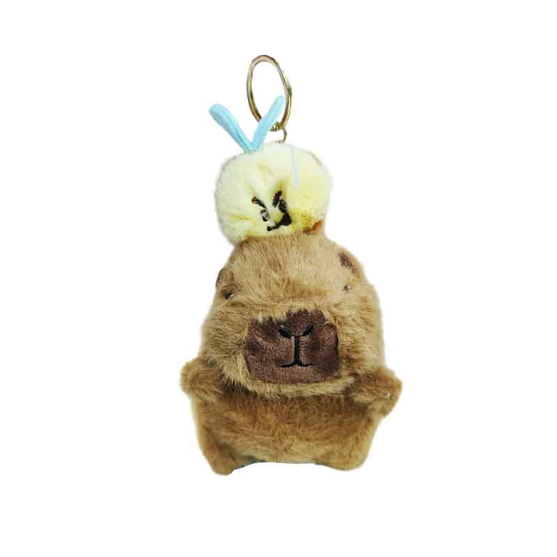 Λούτρινη Καπιμπάρα με Μελισσούλα που Τρέμει 12cm– Plush Capybara with Shaking Bee - Image 2