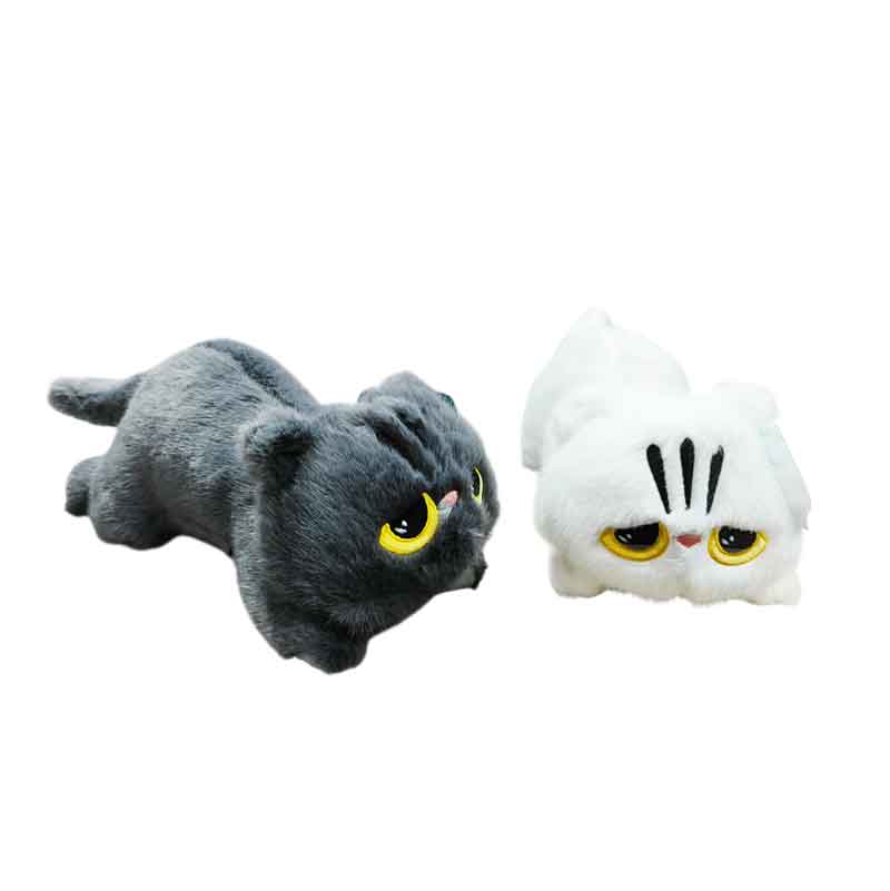 Λούτρινη Γατούλα Ξαπλωτή 40cm – Plush Lying Cat Toy - Image 2