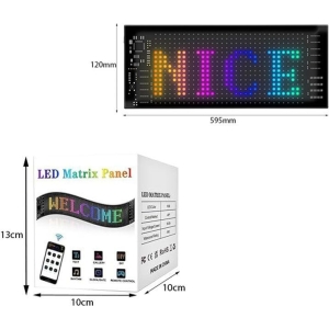 Alternative view of Εύκαμπτη LED Πινακίδα RGB Bluetooth με Κινούμενες Εικόνες και Κείμενο μέσω Εφαρμογής - LED Matrix Panel