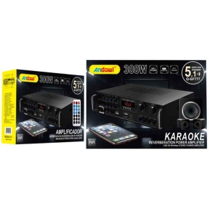 Andowl Ενισχυτής Ήχου Karaoke με USB/SD, Bluetooth & DSP – 300W Stereo Q-GF777 - Karaoke Reverberation Power Amplifier