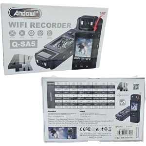 Andowl Κάμερα Καταγραφής WiFi 4K με Περιστρεφόμενο Φακό 180° Q-SA5 - Wifi Recorder