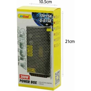 Alternative view of Andowl Τροφοδοτικό LED Ισχύος 200W με Τάση Εξόδου 12V Q-D15A - Power Box