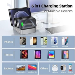 Alternative view of Andowl Σταθμός Γρήγορης Φόρτισης 6 Θέσεων Q-XW78 - Fast Charging Station