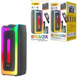 Andowl Ηχείο Subwoofer FM με Μικρόφωνο, Τηλεχειρισμό & Διακοσμητικό Φωτισμό LED RGB Q-YX9000 - Subwoofer