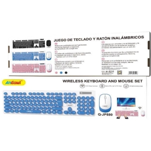 Andowl Ασύρματο Σετ Πληκτρολόγιο και Ποντίκι Q-JP880 - Wireless Keyboard and Mouse Set