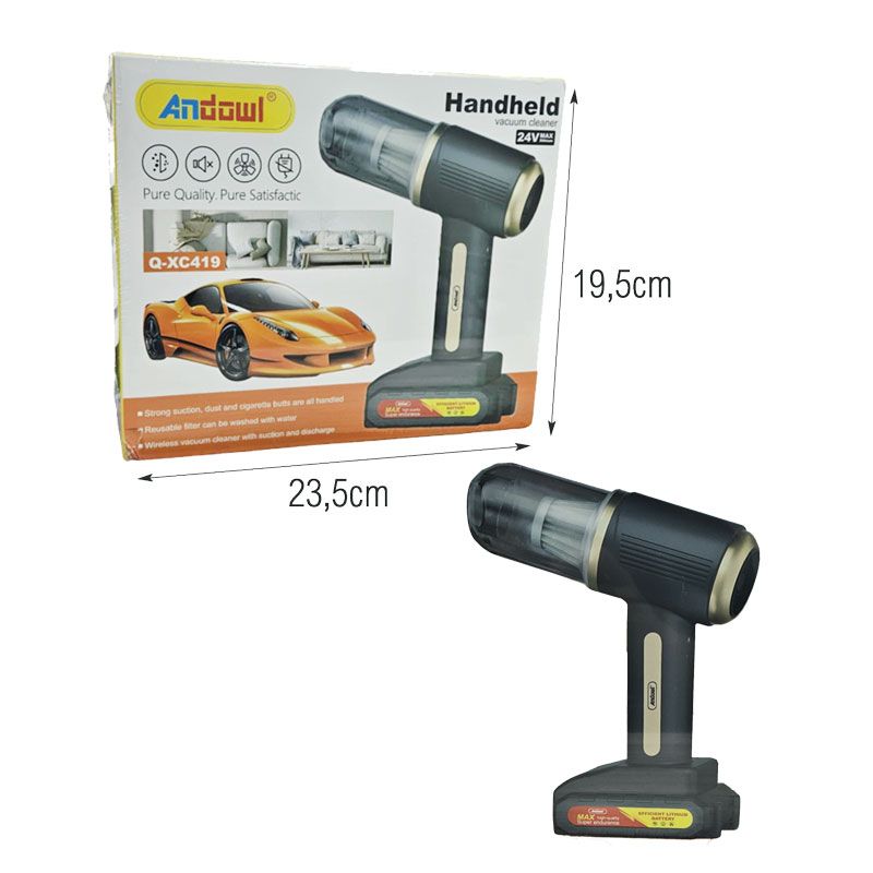 Andowl Ασύρματο Σκουπάκι Χειρός 24V Q-XC419 - Handheld Vacuum Cleaner - Image 2