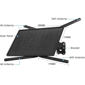 Alternative view of Andowl Ηλιακό Ασύρματο Router Wi-Fi 4G με Επαναφορτιζόμενη Μπαταρία Q2025 - Solar Battery Powered 4G/ Wifi Router