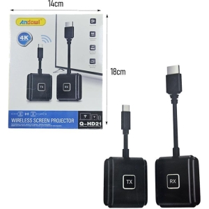 Alternative view of Andowl Ασύρματος Προβολέας Οθόνης 4K Q-HD21 - Wireless Screen Projector