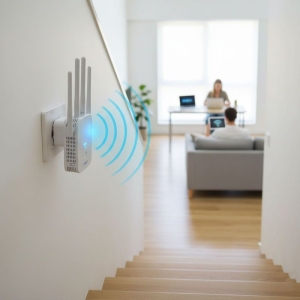 Alternative view of Andowl Επαναλήπτης WiFi 1200Mbps, Λειτουργίες AP/Repeater/Router Q-L69 - WiFi Repeater