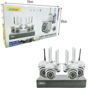 Alternative view of Andowl Ασύρματο Σετ Παρακολούθησης 4 Καμερών Q-S555 PRO - 4-Way Monitoring Set