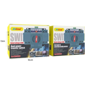 Alternative view of Andowl Διακόπτης Μεταγωγής Διπλής Τροφοδοσίας 230V – Dual Power Transfer Switch